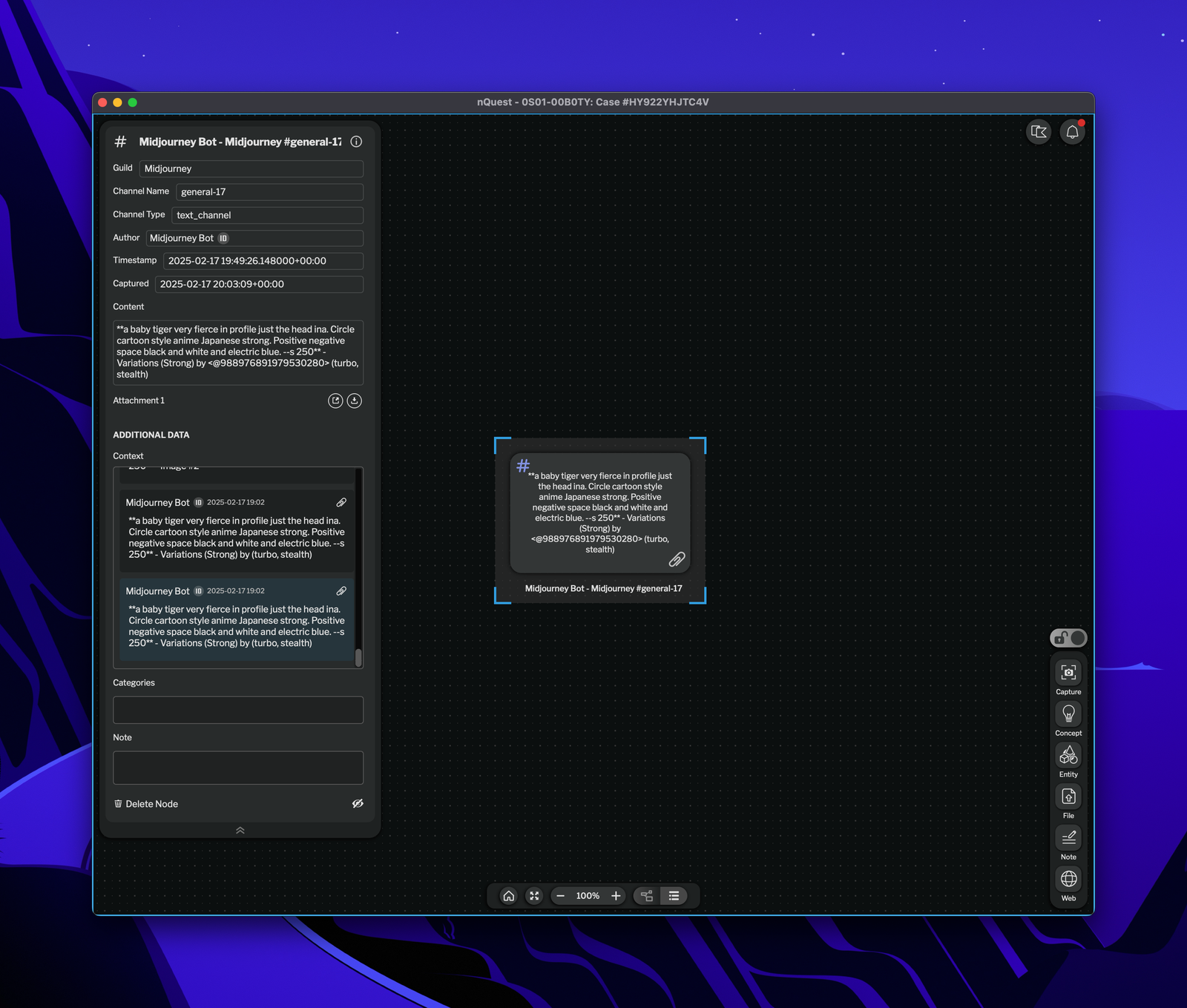 Discord Capture Node in Graph
